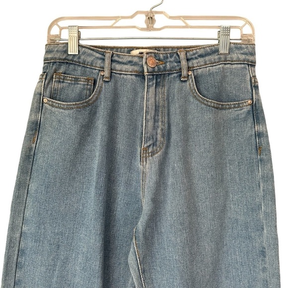 Forever 21 High Waist Baggy Fit Fringe Hem Jeans, 27 - Picture 4 of 8